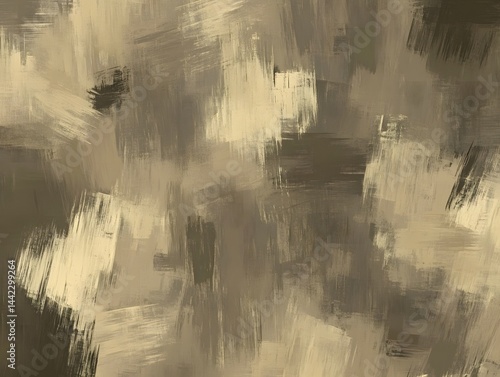 Abstract Beige and Brown Brush Strokes Painting Texture