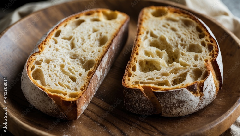 Organic baguette freshly baked and warm Organic baguette freshly baked and warm