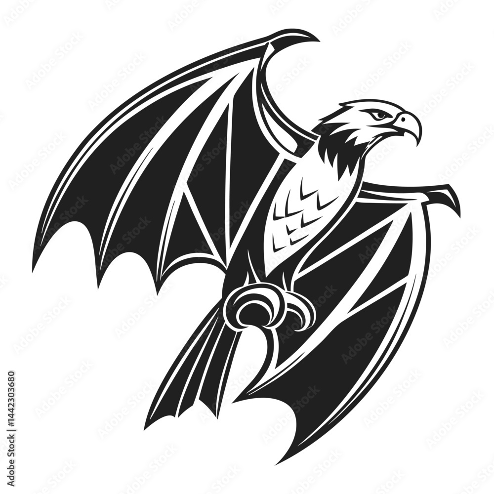 Obraz premium eagle tattoo vector