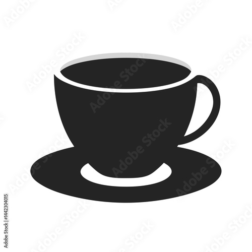 coffee cup icon vector silhouette illustration isolated on white background