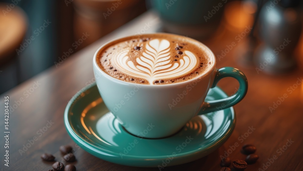 Close-up of freshly brewed coffee in a cozy environment, highlighting warmth and rich scent Close-up of freshly brewed coffee in a cozy environment, highlighting warmth and rich scent