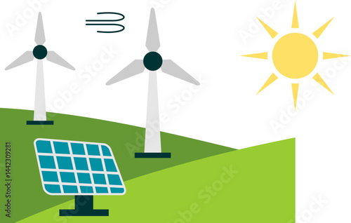 Renewable Energy Illustration