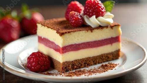 Wallpaper Mural Individual portion of tiramisu, showcasing texture and rich color , tiramisu, studio Torontodigital.ca