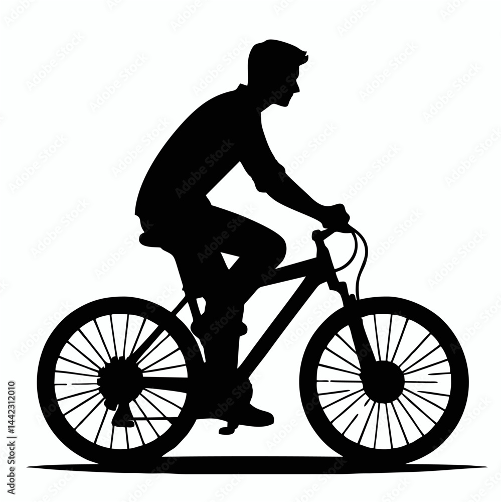 A vector man cycling. A vector man cycling.