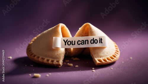Obraz na płótnie Inspiring message in a fortune cookie set on a background w salonie