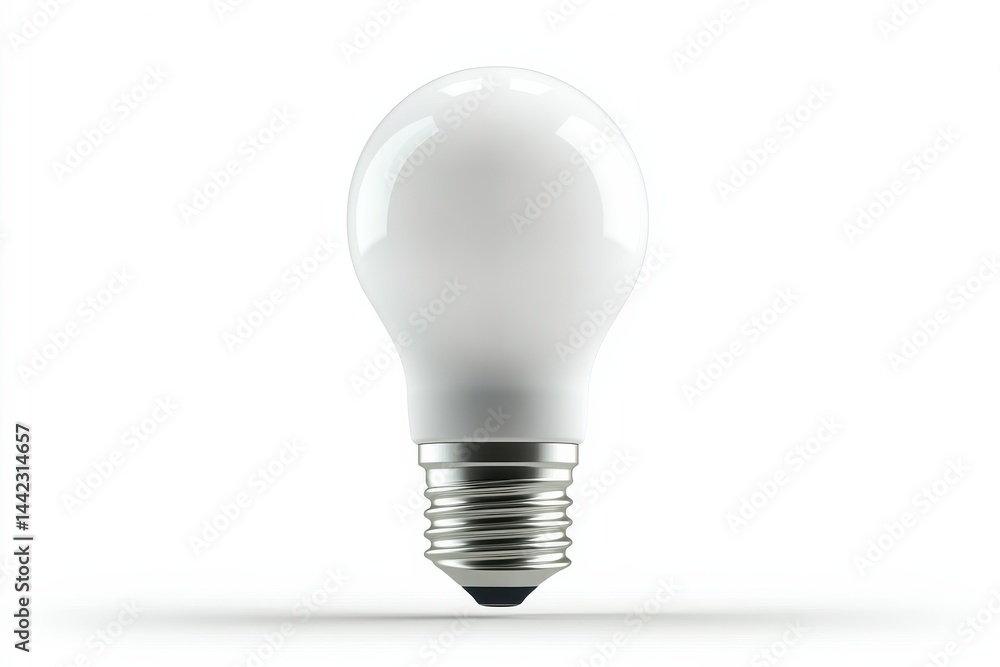 A white light bulb on white A white light bulb on white