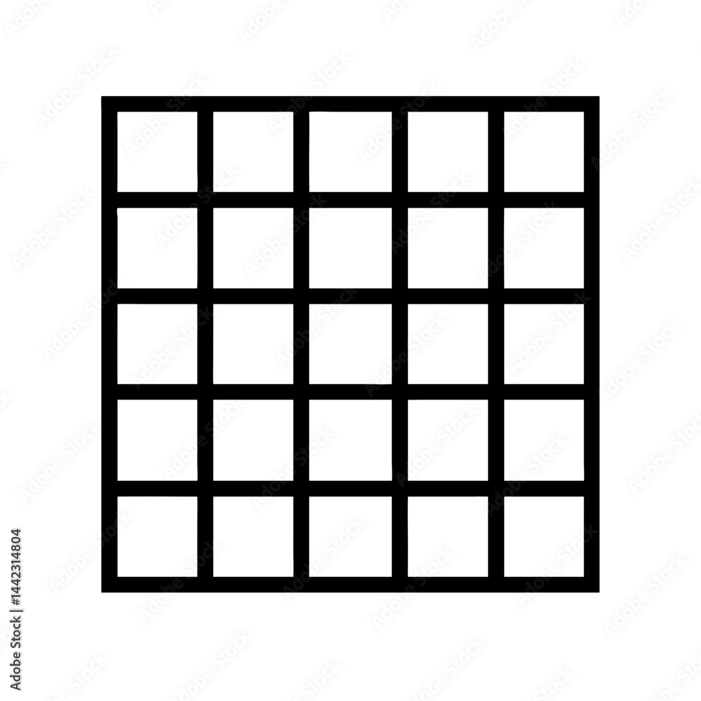 Grid Pattern Icon on Transparent Background Grid Pattern Icon on Transparent Background