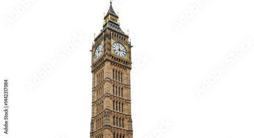 Isolated Big Ben Clock Tower in London