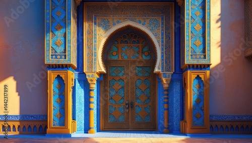 Doorway to the king's residence in Fez