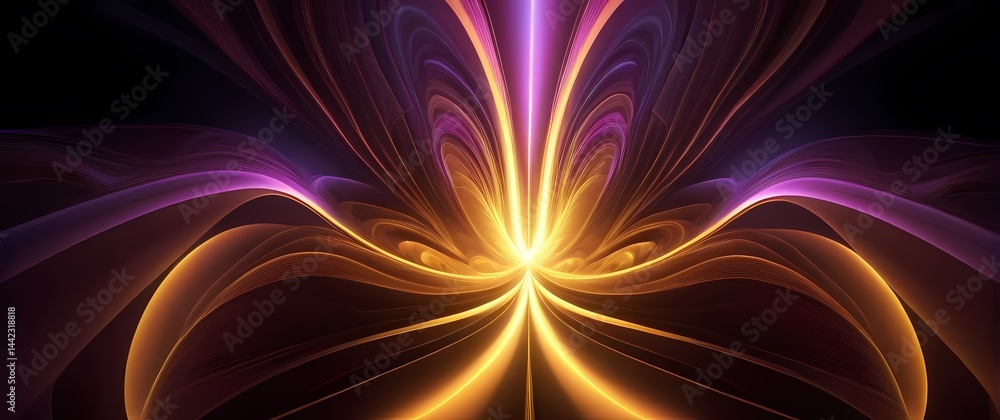 Obraz premium Abstract digital backgrounds composed of fractal shapes and luminous gradients