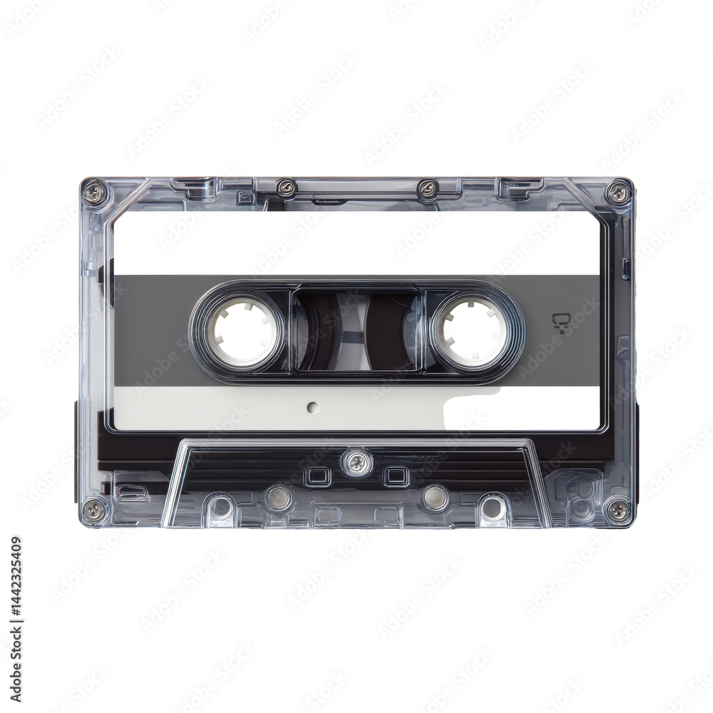 Fototapeta premium Cassette tape caseon transparent background