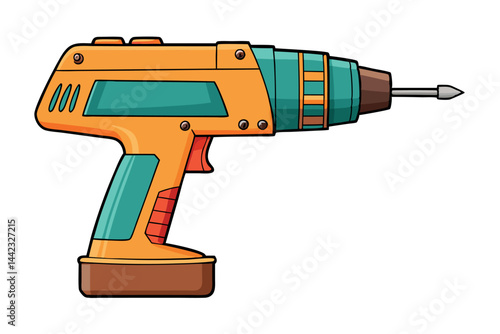 drill machine on a clean Transparent Background, ideal for construction projects and home improvement, representing tools for Labor Day or Labour Day work