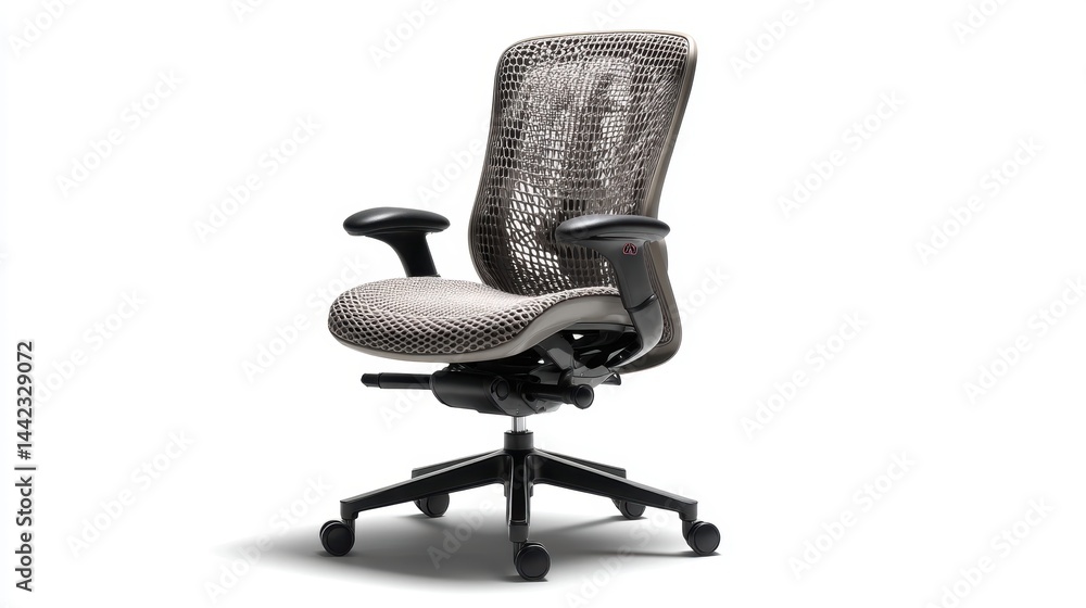 a modern office chair on a white isolated background, ergonomic and stylish design a modern office chair on a white isolated background, ergonomic and stylish design