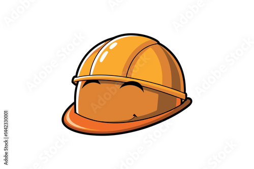 A hard hat for industrial safety, construction helmet for workers, yellow protective headgear on a Transparent Background with a focus on Labor Day or Labour Day