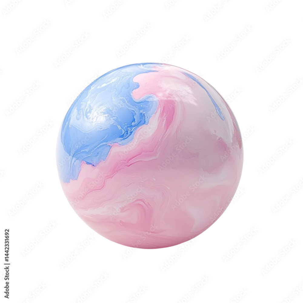 Obraz premium Pink and blue marble sphere abstract art design