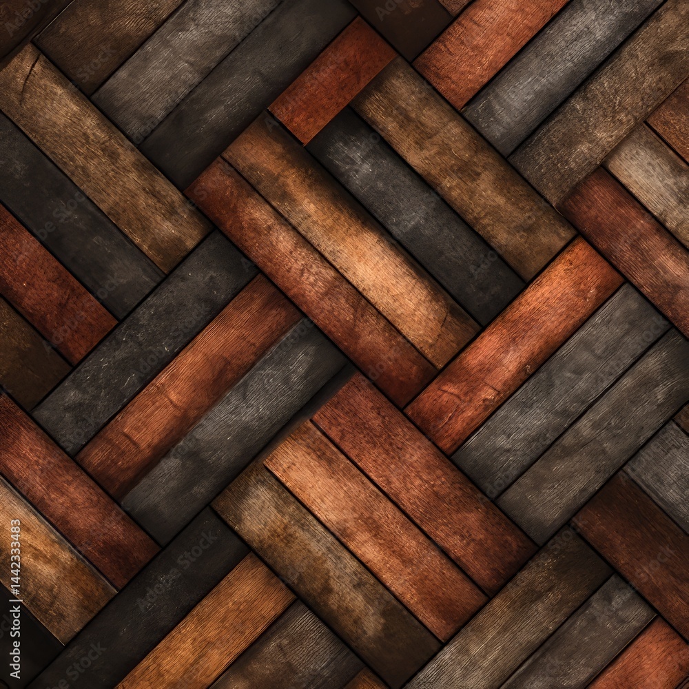 A light brown herringbone pattern is featured in this seamless wood parquet texture A light brown herringbone pattern is featured in this seamless wood parquet texture