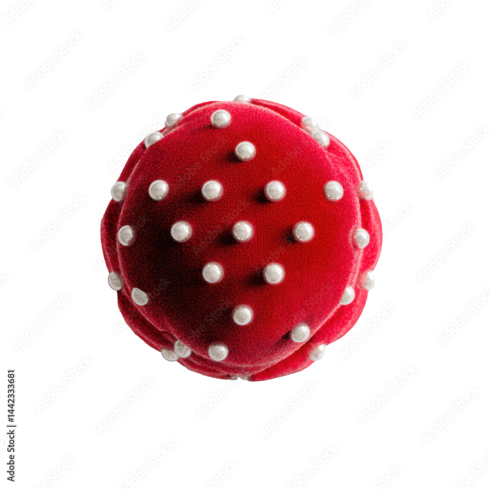 Fabric pin cushion, on transparent background Fabric pin cushion, on transparent background