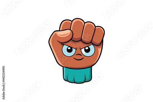 raised fist in bold colors, representing unity, strength, and defiance, ideal for political activism and protest themed content for Labour Day or Labor Day