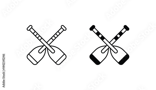 Oars icon design with white background stock illustration