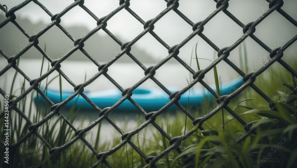 Fototapeta premium Cage structure, Car barrier