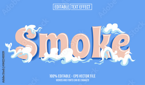 smoke editable text effect