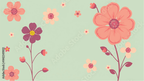 Floral pattern background. Floral pattern design. Minimalist Floral Fabric Pattern.
