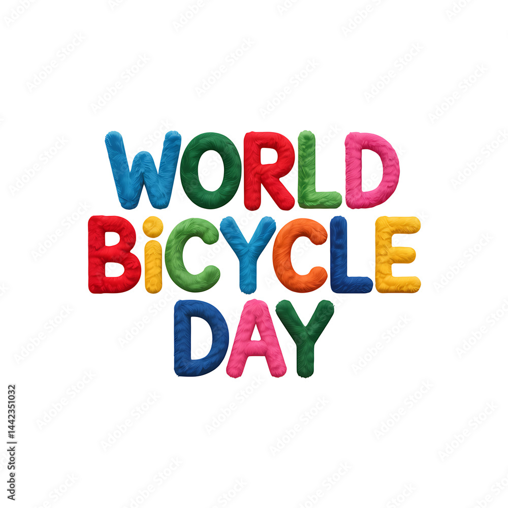 Naklejka premium Colorful Fur Text 