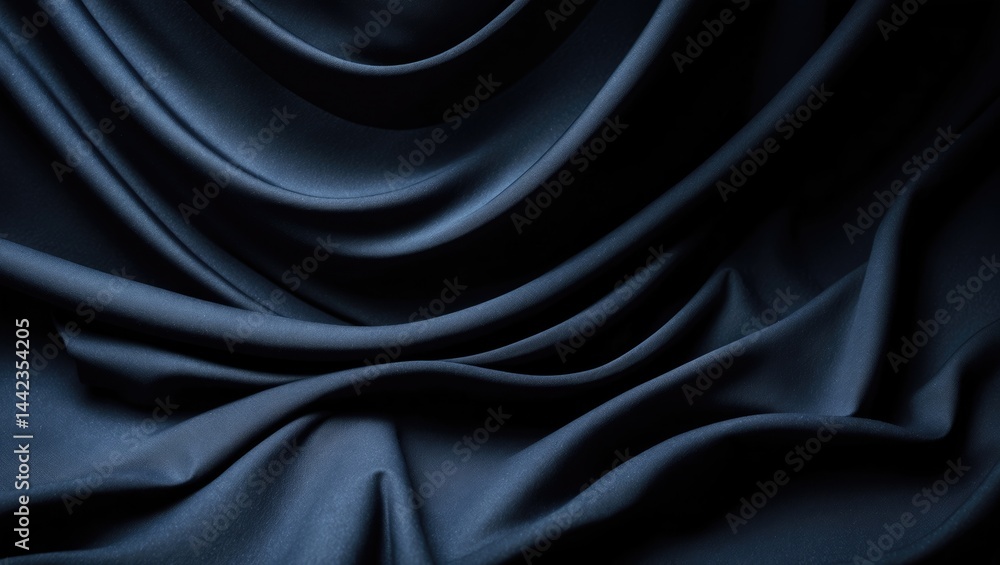 Fototapeta premium Curtain or Fabric Undulation. Elegant Abstract Background with Copy Space Available.