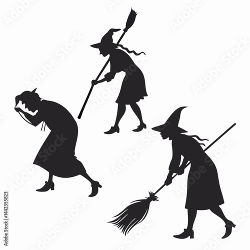 witch with broom