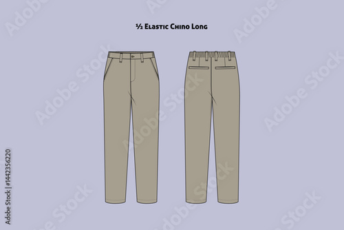 ½ Elastic Chino Long-1