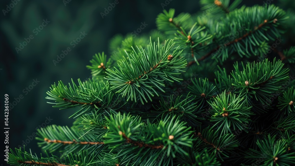 Christmas Fir Tree Brunch Background Featuring Textured Pine and Green Spruce Close-Up Christmas Fir Tree Brunch Background Featuring Textured Pine and Green Spruce Close-Up