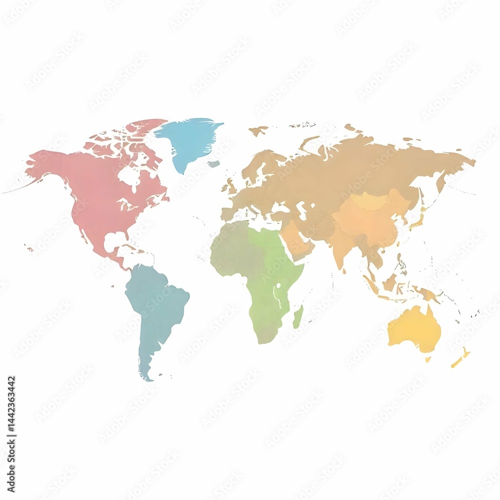 Obraz premium Flat Minimalist Globe Vector