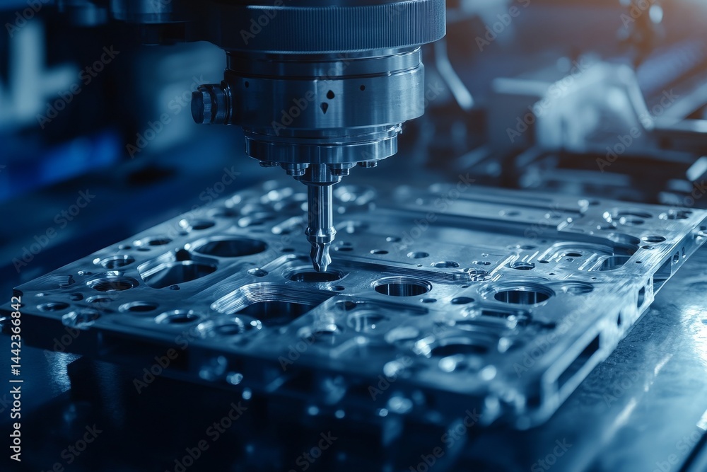 Industrial metal milling of molds and blanks is achieved through CNC technology Industrial metal milling of molds and blanks is achieved through CNC technology
