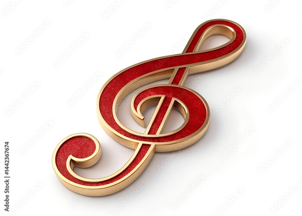 Red treble clef Red treble clef