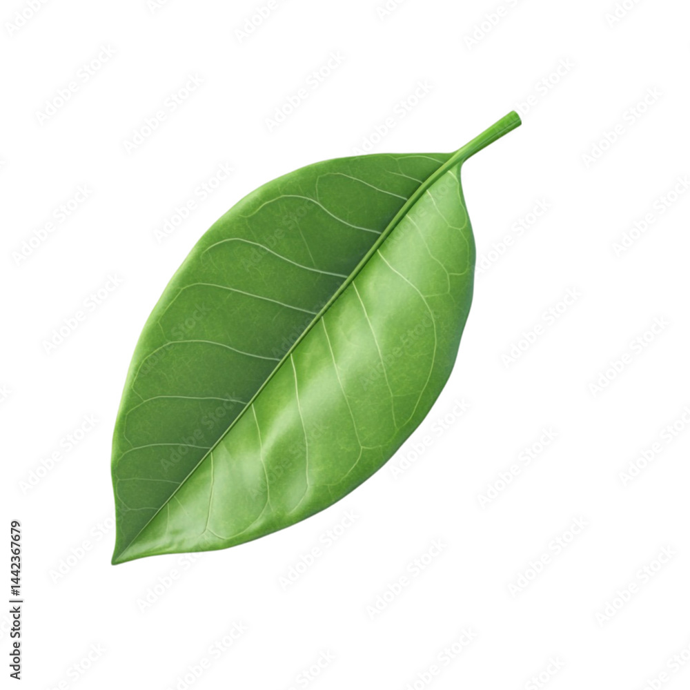 Fototapeta premium Green leaf barcode nature eco friendly organic product