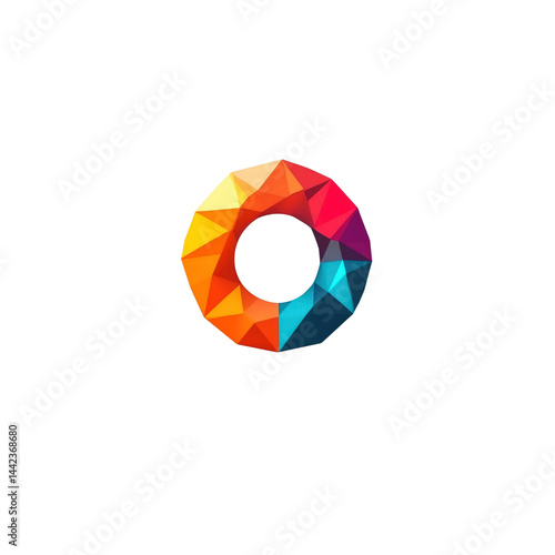 Abstract Colorful Low Poly Ring, Geometric Circle Design Element Free Download Abstract Colorful Low Poly Ring, Geometric Circle Design Element - GFXLoad