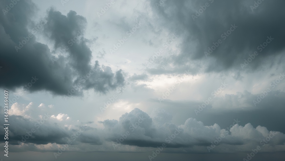 Obraz premium Stratocumulus clouds b-roll in cinemagraphs