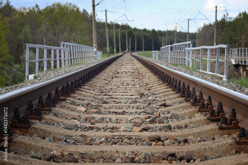 railway tracks in the morning