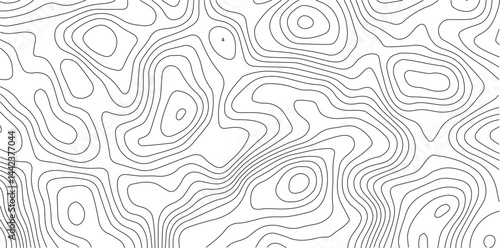 Abstract Topographic background. Geographic line map. Wavy pattern design. Paper texture imitation of a geographical map shades. Vector illustration.	