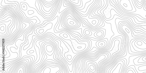 Abstract Topographic background. Geographic line map. Wavy pattern design. Paper texture imitation of a geographical map shades. Vector illustration.	