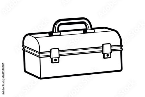 toolboxes in various styles and angles, showcasing essential tools for work and repair Labour day or labor day line art icon set