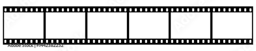 Film strip frame. Cinema tape. Photo negative, filmstrip. Movie black seamless vector illustration on white background for cinema-themed projects, movie posters and photographic albums.