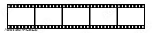 Film strip frame. Cinema tape. Photo negative, filmstrip. Movie black seamless vector illustration on white background for cinema-themed projects, movie posters and photographic albums.