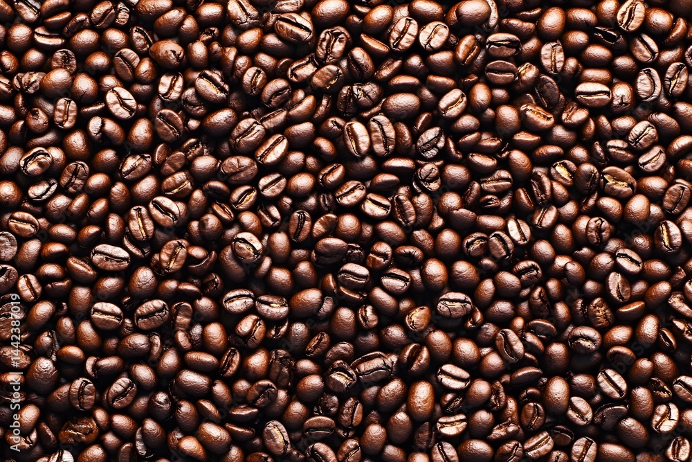 Obraz premium Roasted Coffee Beans Background Texture Image