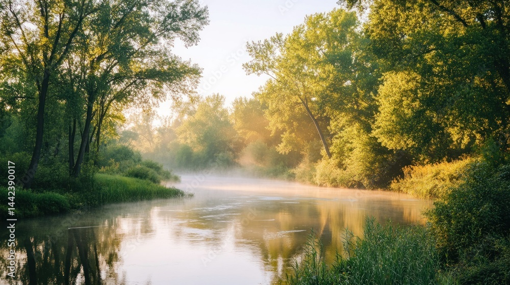 custom made wallpaper toronto digitalA scenic river flows surrounded by lush green trees and foliage
