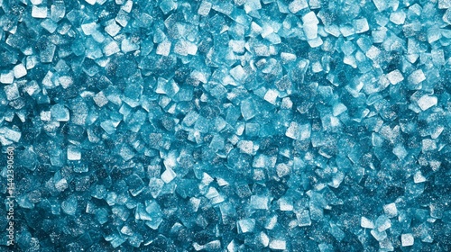 Obraz na płótnie Close-up of many small, light blue, crystalline structures. w salonie