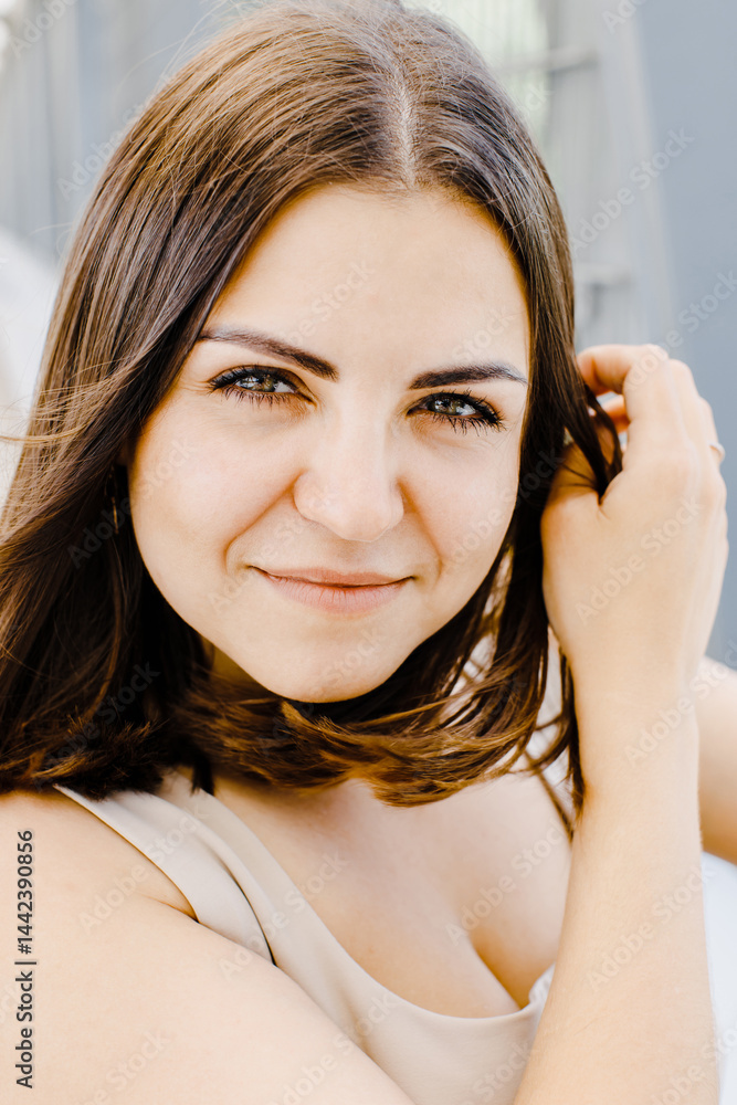 Close up portrait of a professional business woman smiling outdoor Close up portrait of a professional business woman smiling outdoor
