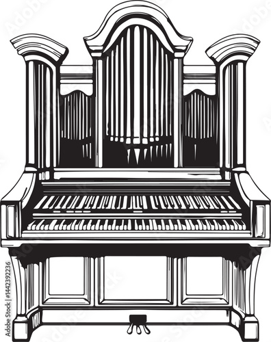 organ music vector