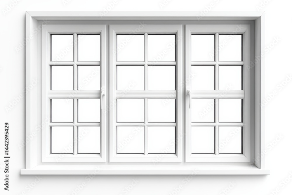 White framed window design White framed window design