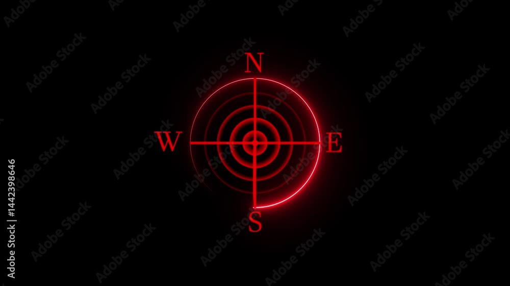 Abstract Radar Screen Technology Animation Futuristic HUD Radar Circle User Interface Target Searching Icon Concept, Simple Radar Scanning Navigation Abstract Radar Screen Technology Animation Futuristic HUD Radar Circle User Interface Target Searching Icon Concept, Simple Radar Scanning Navigation